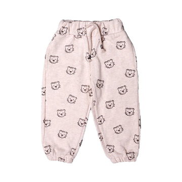 CREAM TIGER PRINTED JOGGER PANTS TROUSER